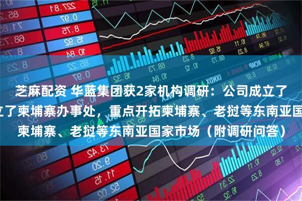 芝麻配资 华蓝集团获2家机构调研：公司成立了国际业务事业部，设立了柬埔寨办事处，重点开拓柬埔寨、老挝等东南亚国家市场（附调研问答）